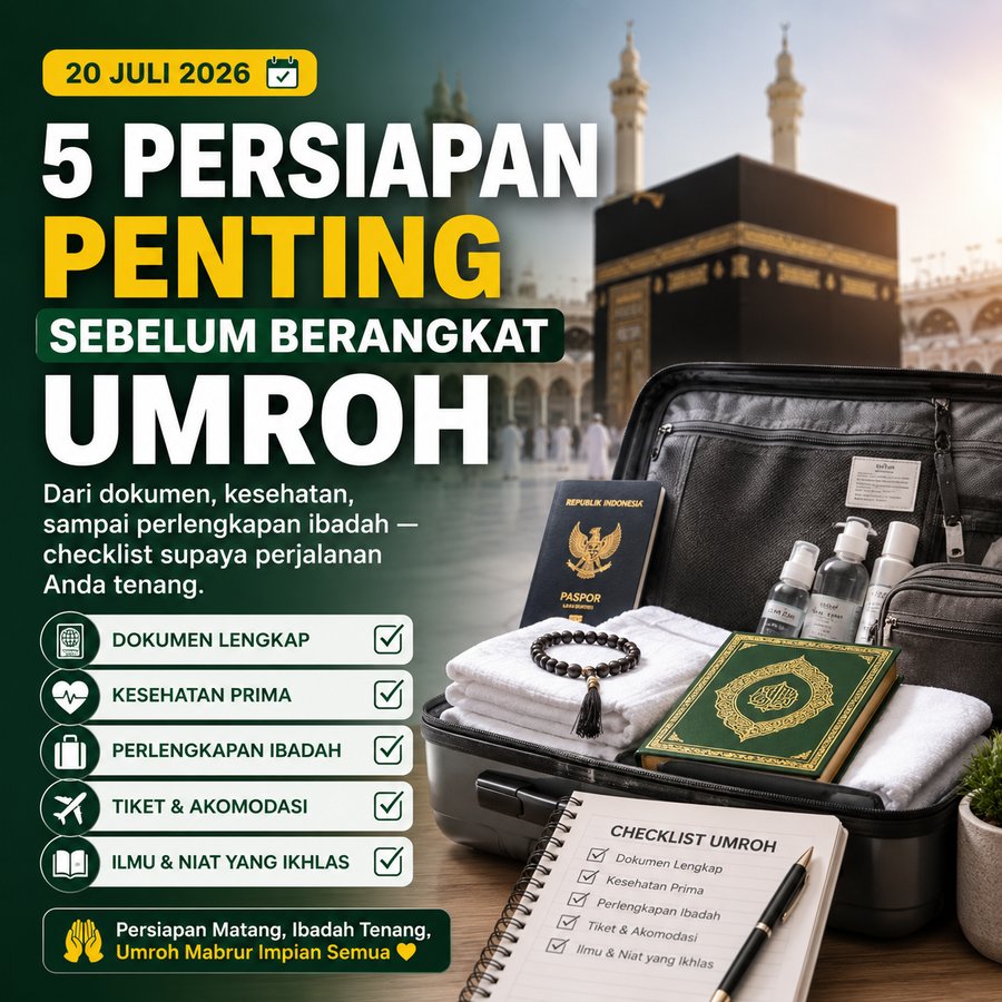 5 Persiapan Penting Sebelum Berangkat Umroh
